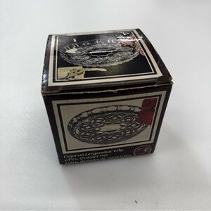 Hofbauer Collection Crystal Coaster Set of 6 Molded Glass VINTAGE West Germany